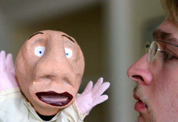 Andrew Ormerod and his puppet