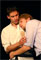 Andrew and James get comfortable at the end of a hard day's spoon work